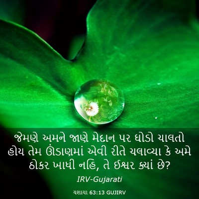 Picture 03 - યશાયા 63:13 GUJIRV - જેમણે અમને જાણે - Bible Verse Picture