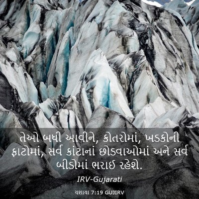 Picture 03 - યશાયા 7:19 GUJIRV - તેઓ બધી આવીને, - Bible Verse Picture