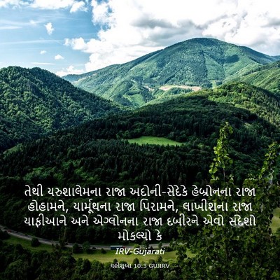 Picture 03 - યહોશુઆ 10:3 GUJIRV - તેથી યરુશાલેમના - Bible Verse Picture