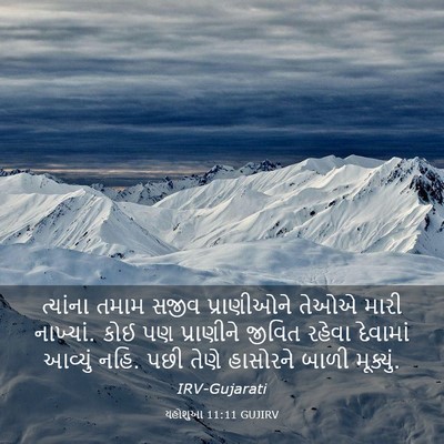 Picture 03 - યહોશુઆ 11:11 GUJIRV - ત્યાંના તમામ સજીવ - Bible Verse Picture