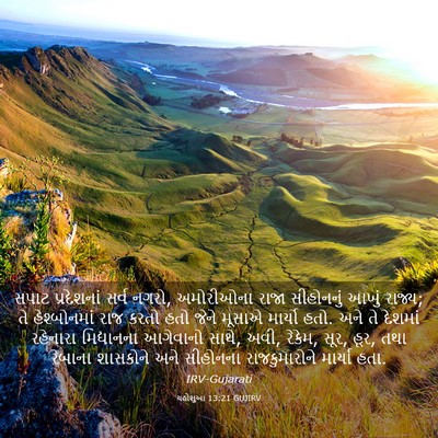 Picture 03 - યહોશુઆ 13:21 GUJIRV - સપાટ પ્રદેશનાં - Bible Verse Picture