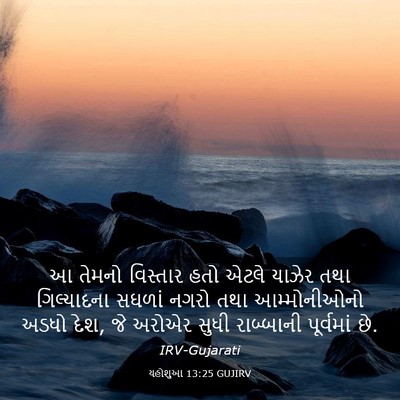 Picture 03 - યહોશુઆ 13:25 GUJIRV - આ તેમનો વિસ્તાર - Bible Verse Picture