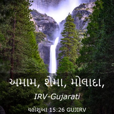 Picture 03 - યહોશુઆ 15:26 GUJIRV - અમામ, શેમા, - Bible Verse Picture