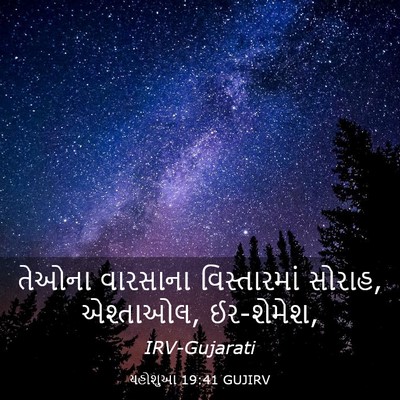 Picture 03 - યહોશુઆ 19:41 GUJIRV - તેઓના વારસાના - Bible Verse Picture