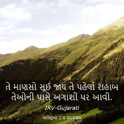 Picture 03 - યહોશુઆ 2:8 GUJIRV - તે માણસો સૂઈ જાય તે - Bible Verse Picture