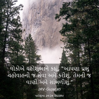 Picture 03 - યહોશુઆ 24:24 GUJIRV - લોકોએ યહોશુઆને - Bible Verse Picture