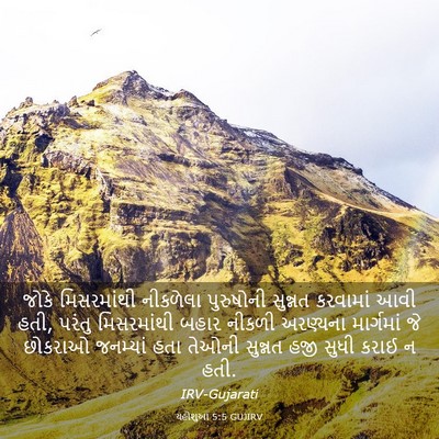 Picture 03 - યહોશુઆ 5:5 GUJIRV - જોકે મિસરમાંથી - Bible Verse Picture