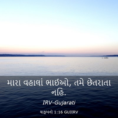 Picture 03 - યાકૂબનો 1:16 GUJIRV - મારા વહાલાં ભાઈઓ, - Bible Verse Picture