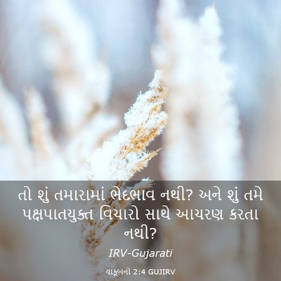 Picture 03 - યાકૂબનો 2:4 GUJIRV - તો શું તમારામાં - Bible Verse Picture