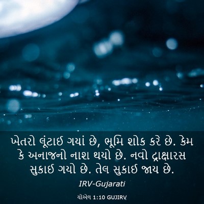 Picture 03 - યોએલ 1:10 GUJIRV - ખેતરો લૂંટાઈ ગયાં - Bible Verse Picture