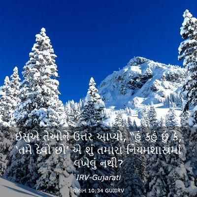 Picture 03 - યોહાન 10:34 GUJIRV - ઈસુએ તેઓને ઉત્તર - Bible Verse Picture