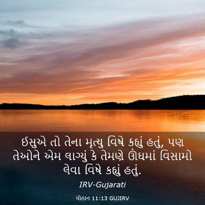 Picture 03 - યોહાન 11:13 GUJIRV - ઈસુએ તો તેના - Bible Verse Picture