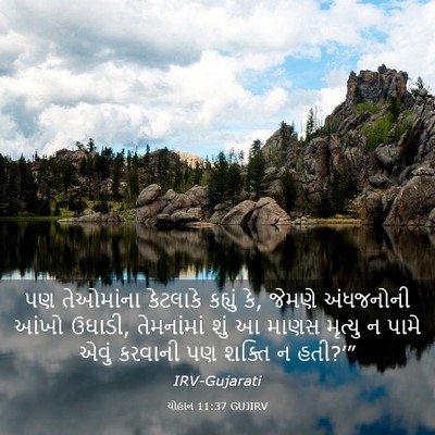 Picture 03 - યોહાન 11:37 GUJIRV - પણ તેઓમાંના - Bible Verse Picture