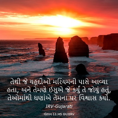 Picture 03 - યોહાન 11:45 GUJIRV - તેથી જે યહૂદીઓ - Bible Verse Picture
