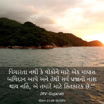 Picture 03 - યોહાન 11:50 GUJIRV - વિચારતા નથી કે - Bible Verse Picture