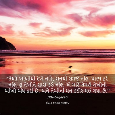 Picture 03 - યોહાન 12:40 GUJIRV - ‘તેઓ આંખોથી દેખે - Bible Verse Picture