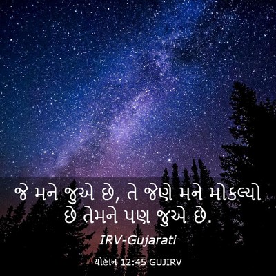 Picture 03 - યોહાન 12:45 GUJIRV - જે મને જુએ છે, તે - Bible Verse Picture