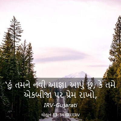 Picture 03 - યોહાન 13:34 GUJIRV - ‘હું તમને નવી - Bible Verse Picture