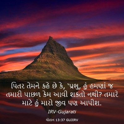 Picture 03 - યોહાન 13:37 GUJIRV - પિતર તેમને કહે છે - Bible Verse Picture
