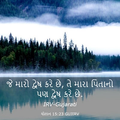 Picture 03 - યોહાન 15:23 GUJIRV - જે મારો દ્વેષ કરે - Bible Verse Picture