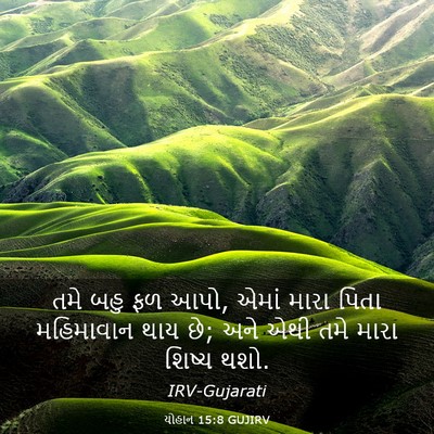 Picture 03 - યોહાન 15:8 GUJIRV - તમે બહુ ફળ આપો, - Bible Verse Picture