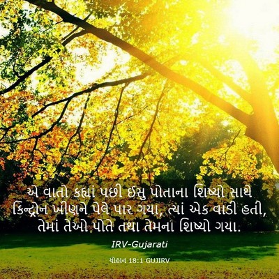 Picture 03 - યોહાન 18:1 GUJIRV - એ વાતો કહ્યાં પછી - Bible Verse Picture