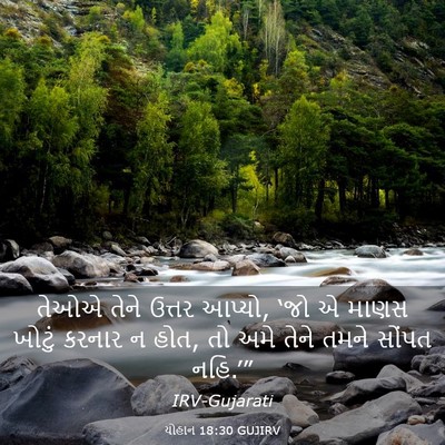 Picture 03 - યોહાન 18:30 GUJIRV - તેઓએ તેને ઉત્તર - Bible Verse Picture
