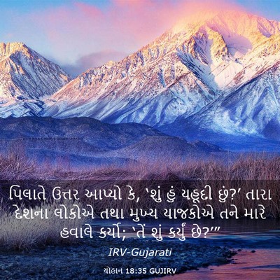 Picture 03 - યોહાન 18:35 GUJIRV - પિલાતે ઉત્તર - Bible Verse Picture