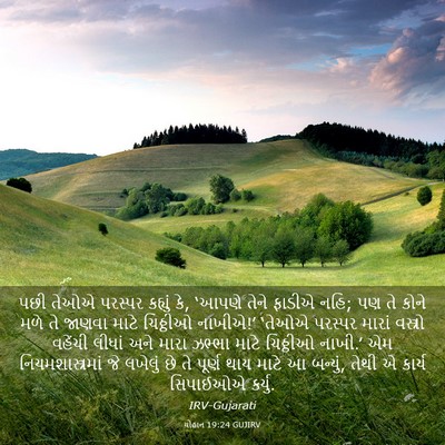 Picture 03 - યોહાન 19:24 GUJIRV - પછી તેઓએ પરસ્પર - Bible Verse Picture