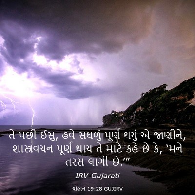 Picture 03 - યોહાન 19:28 GUJIRV - તે પછી ઈસુ, હવે - Bible Verse Picture