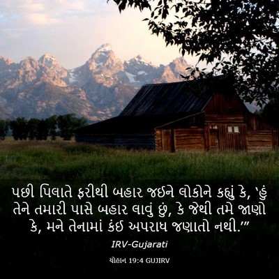 Picture 03 - યોહાન 19:4 GUJIRV - પછી પિલાતે ફરીથી - Bible Verse Picture