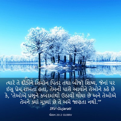 Picture 03 - યોહાન 20:2 GUJIRV - ત્યારે તે દોડીને - Bible Verse Picture