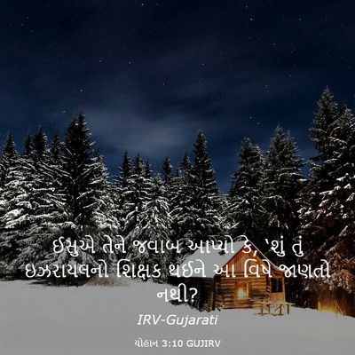 Picture 03 - યોહાન 3:10 GUJIRV - ઈસુએ તેને જવાબ - Bible Verse Picture