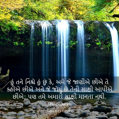 Picture 03 - યોહાન 3:11 GUJIRV - હું તને નિશ્ચે હું - Bible Verse Picture