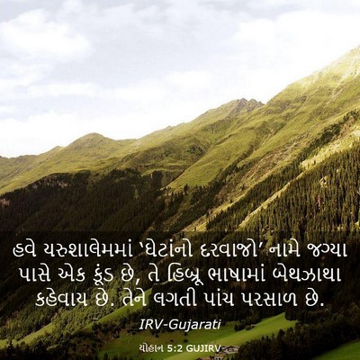 Picture 03 - યોહાન 5:2 GUJIRV - હવે યરુશાલેમમાં - Bible Verse Picture