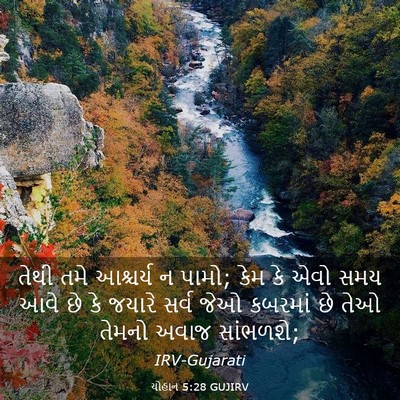 Picture 03 - યોહાન 5:28 GUJIRV - તેથી તમે આશ્ચર્ય ન - Bible Verse Picture