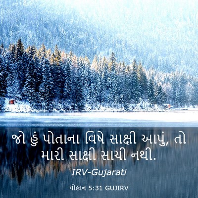 Picture 03 - યોહાન 5:31 GUJIRV - જો હું પોતાના વિષે - Bible Verse Picture