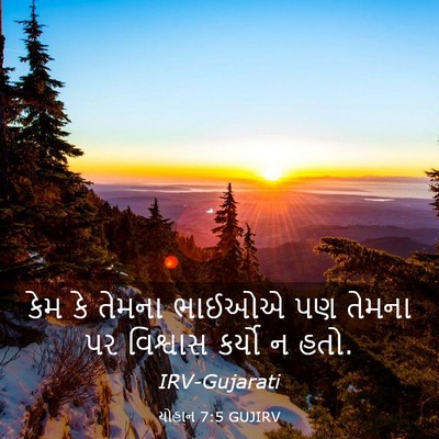 Picture 03 - યોહાન 7:5 GUJIRV - કેમ કે તેમના ભાઈઓએ - Bible Verse Picture