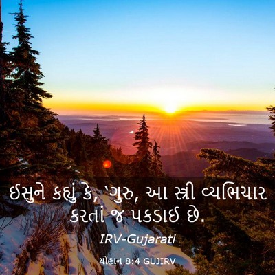 Picture 03 - યોહાન 8:4 GUJIRV - ઈસુને કહ્યું કે, - Bible Verse Picture