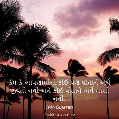 Picture 03 - રોમનોને 14:7 GUJIRV - કેમ કે આપણામાંનો - Bible Verse Picture