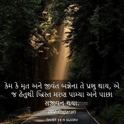 Picture 03 - રોમનોને 14:9 GUJIRV - કેમ કે મૃત અને - Bible Verse Picture