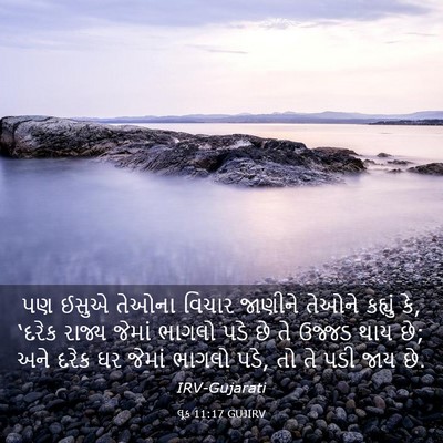 Picture 03 - લૂક 11:17 GUJIRV - પણ ઈસુએ તેઓના - Bible Verse Picture