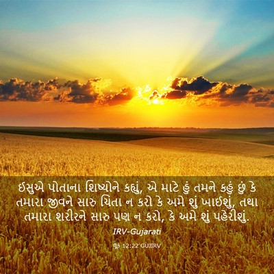 Picture 03 - લૂક 12:22 GUJIRV - ઈસુએ પોતાના - Bible Verse Picture