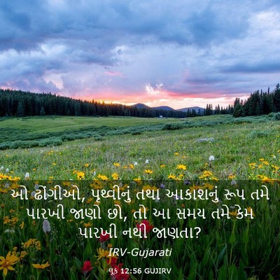 Picture 03 - લૂક 12:56 GUJIRV - ઓ ઢોંગીઓ, - Bible Verse Picture