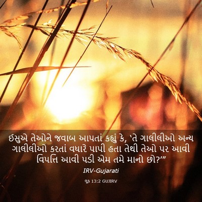 Picture 03 - લૂક 13:2 GUJIRV - ઈસુએ તેઓને જવાબ - Bible Verse Picture