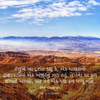 Picture 03 - લૂક 13:6 GUJIRV - ઈસુએ આ દ્રષ્ટાંત - Bible Verse Picture