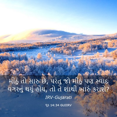 Picture 03 - લૂક 14:34 GUJIRV - મીઠું તો સારુ છે, - Bible Verse Picture