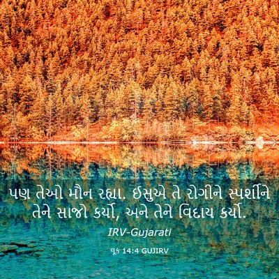 Picture 03 - લૂક 14:4 GUJIRV - પણ તેઓ મૌન રહ્યા. - Bible Verse Picture