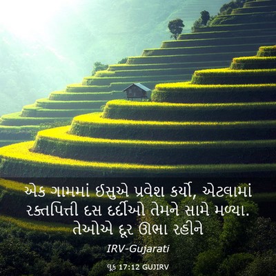 Picture 03 - લૂક 17:12 GUJIRV - એક ગામમાં ઈસુએ - Bible Verse Picture