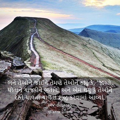 Picture 03 - લૂક 17:14 GUJIRV - અને તેઓને જોઈને - Bible Verse Picture